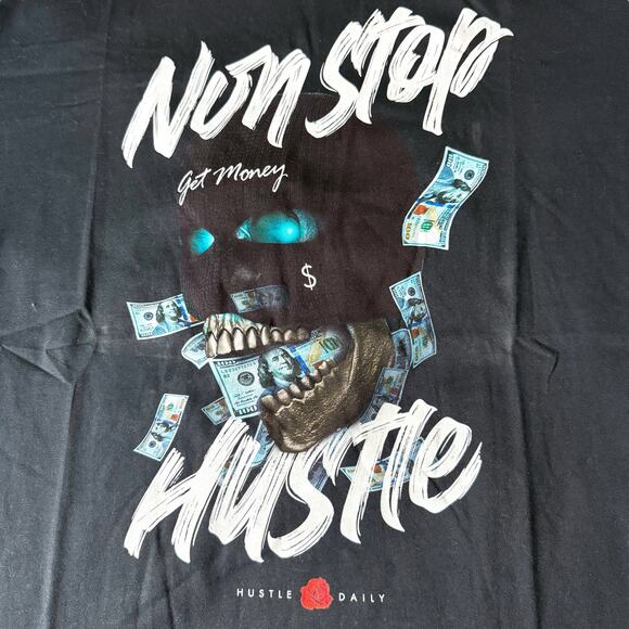 Hastamuerte Never Stop Hustling T-shirt Men’s L - Streetwear Skater Trap Urban - Picture 4 of 13